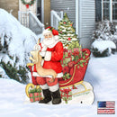 Santa & His Christmas List Outdoor Yard Sign