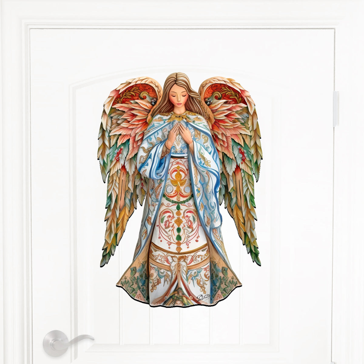 Elegant Angel of Hope Wood Art