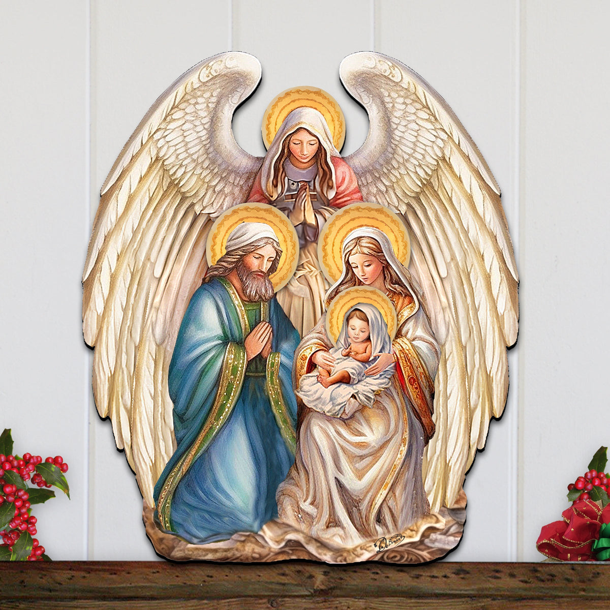 Nativity with Angel Holiday Door Decor