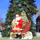 Santa & His Christmas List Outdoor Yard Sign