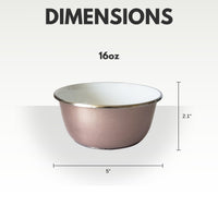 Deep Dog Bowl in Stainless Steel - Rose Gold & Paw Print
