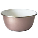 Deep Dog Bowl in Stainless Steel - Rose Gold & Paw Print