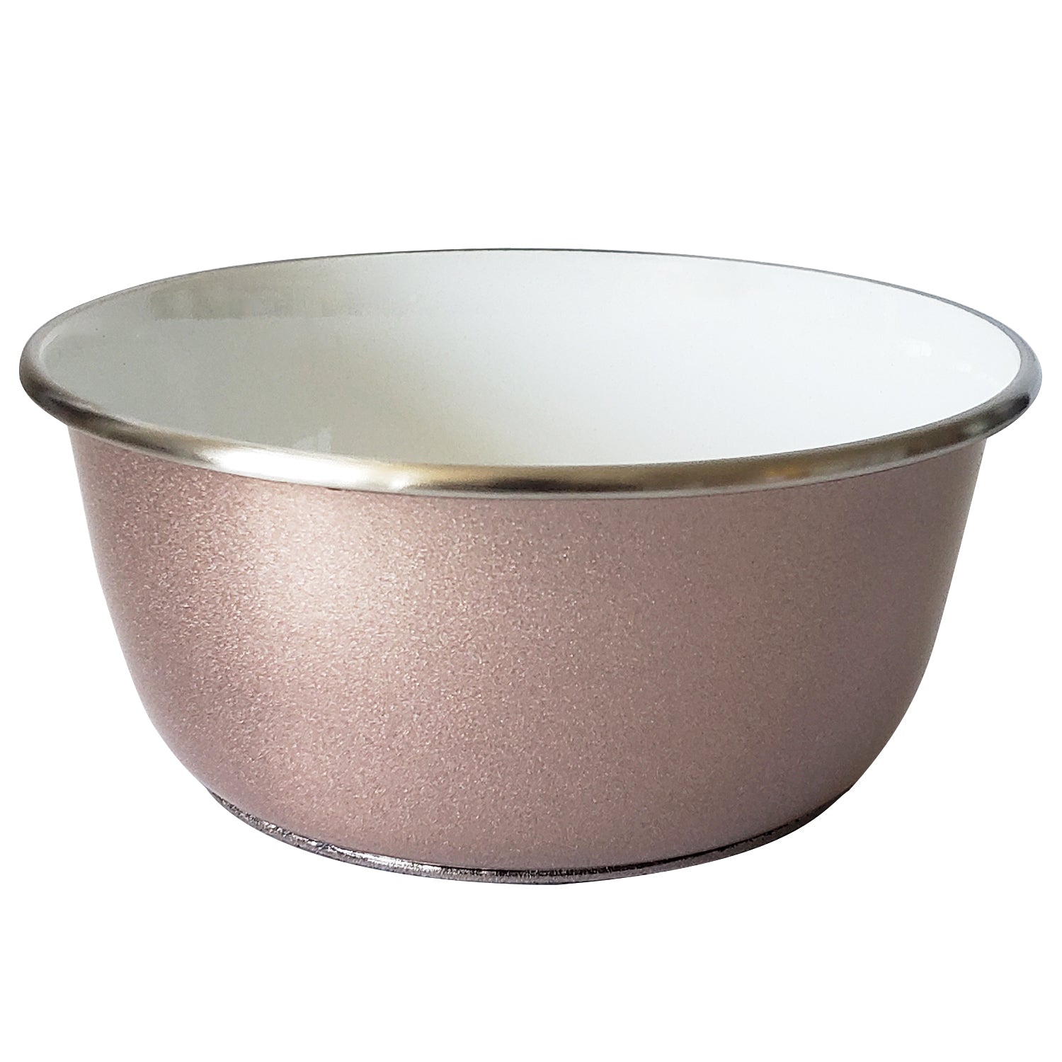 Deep Dog Bowl in Stainless Steel - Rose Gold & Paw Print