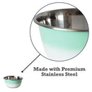 Deep Dog Bowl in Stainless Steel - Mint Green