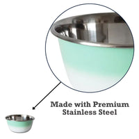 Deep Dog Bowl in Stainless Steel - Mint Green