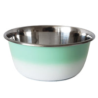 Deep Dog Bowl in Stainless Steel - Mint Green