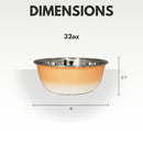 Deep Dog Bowl in Stainless Steel - Peach Coral
