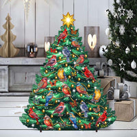 Christmas Tree & Winter Birds Freestanding Decoration