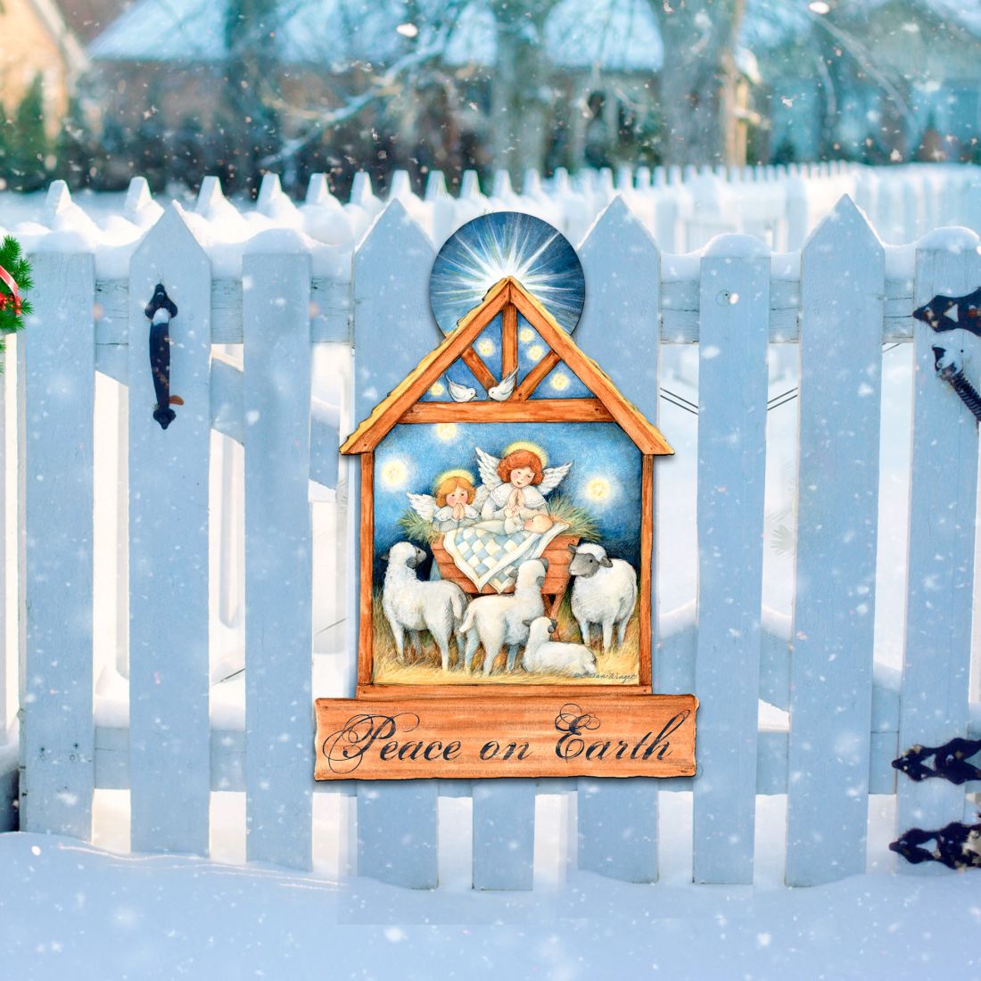 Peace on Earth Door Hanger