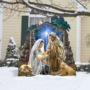 O Holy Night Nativity Scene Outdoor Lawn Display