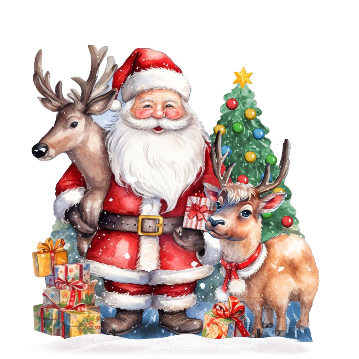 Santa & Reindeer Outdoor Decor