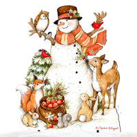Storybook Snowman & Wildlife Friends Outdoor Decor