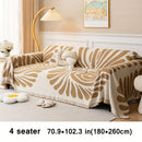 Versatile Chenille Sofa Cover - Pet-Friendly, Orange Dog Couch Cover