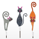 Whimsical Cat Garden Decor - Set of 3