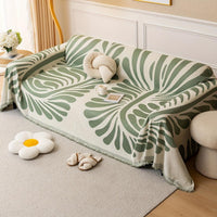 Versatile Chenille Sofa Cover - Pet-Friendly, Orange Dog Couch Cover