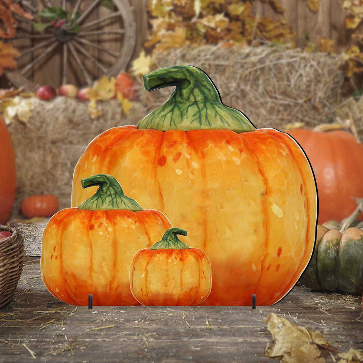 Harvest Pumpkins Large Outdoor Yard Decor