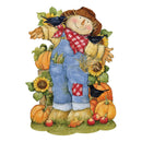 Harvest Scarecrow Wood Door Art