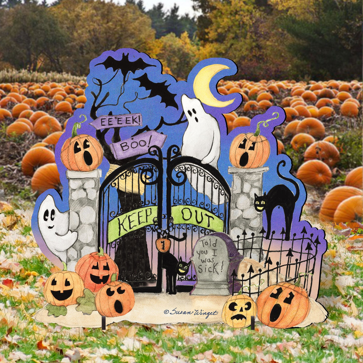 Halloween Scene Outdoor Decor