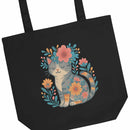 Kitty & Flowers Eco-friendly Tote Bag