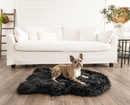 PupRug by Paw.com®  Faux Fur Orthopedic Dog Bed: Curve Midnight Black