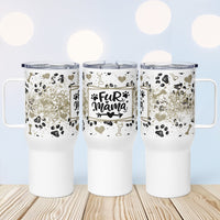 Fur Mama in Gold & Black Travel Mug