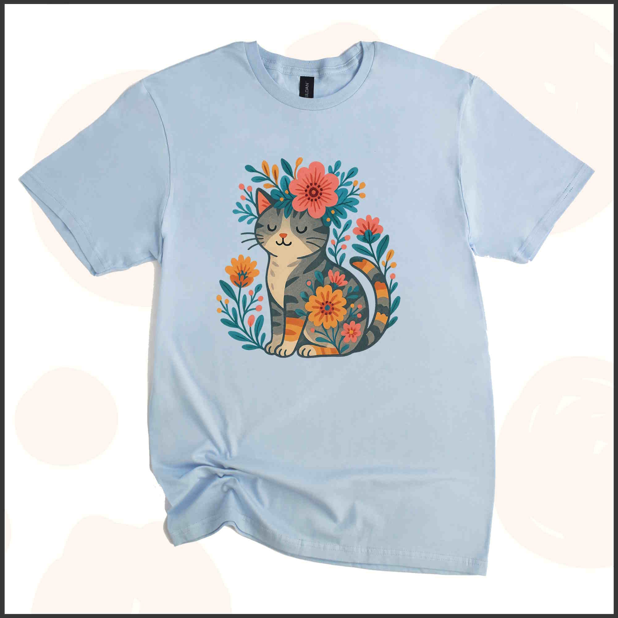 Kitty & Flowers Unisex Youth T-shirt