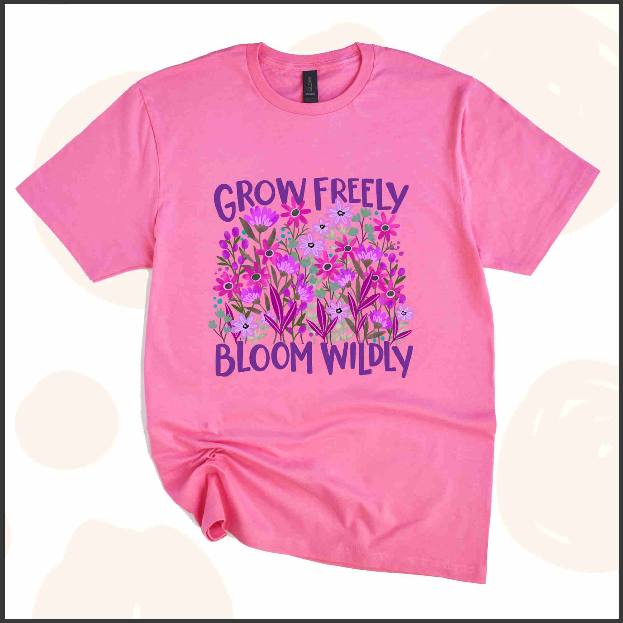 Grow Freely, Bloom Wildly Unisex Youth T-shirt