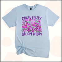 Grow Freely, Bloom Wildly Unisex Youth T-shirt