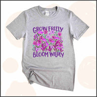 Grow Freely, Bloom Wildly Unisex Youth T-shirt