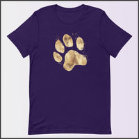 Gold Paw Print Unisex T-shirt