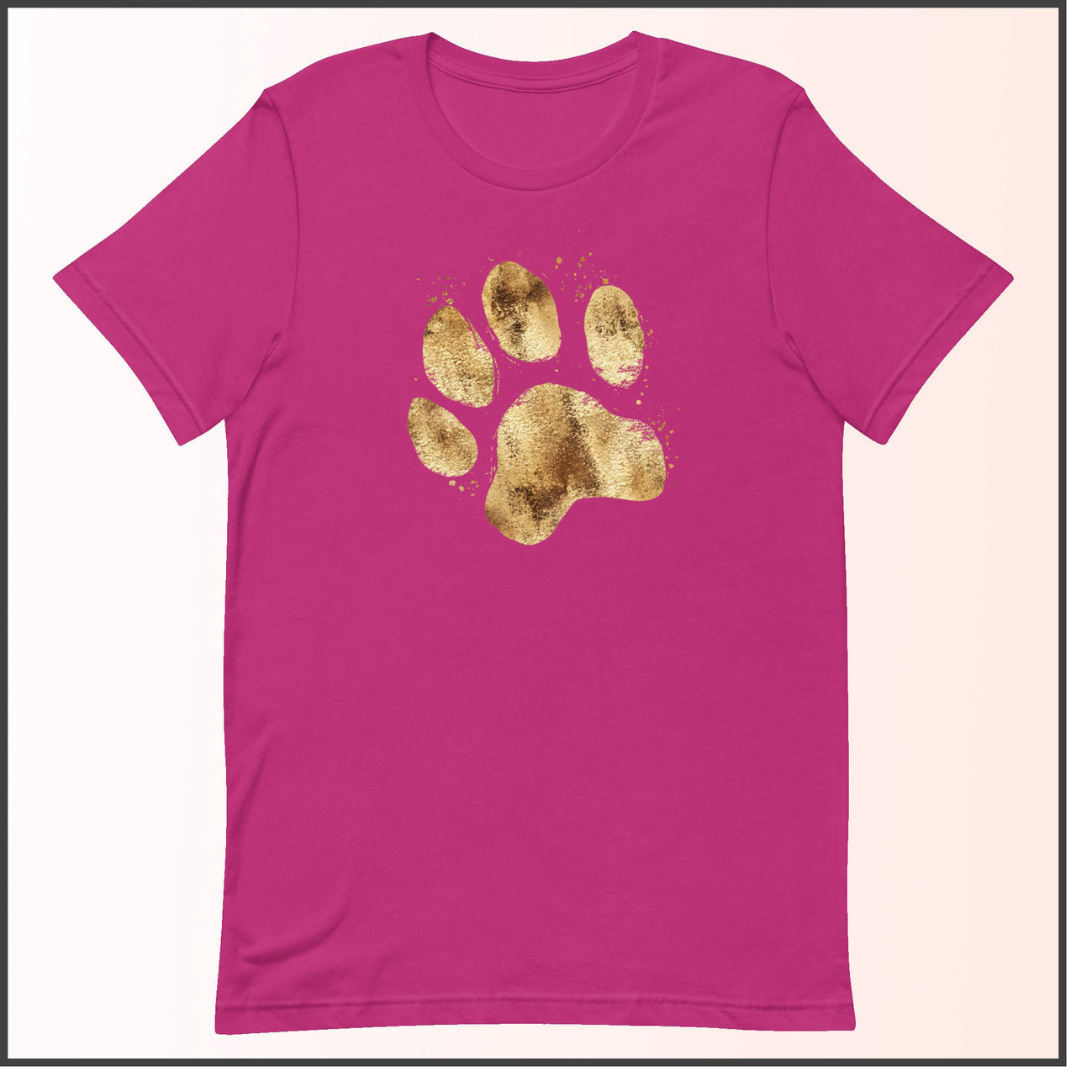 Gold Paw Print Unisex T-shirt