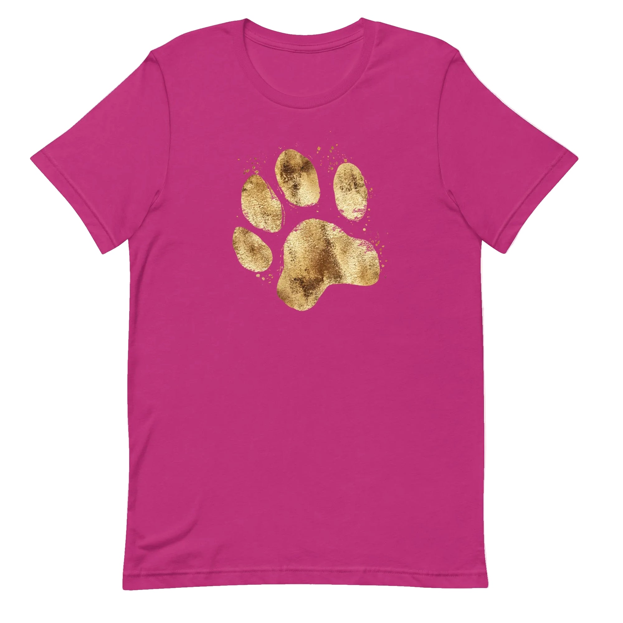 Gold Paw Print Unisex T-shirt