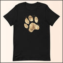 Gold Paw Print Unisex T-shirt