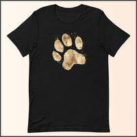 Gold Paw Print Unisex T-shirt
