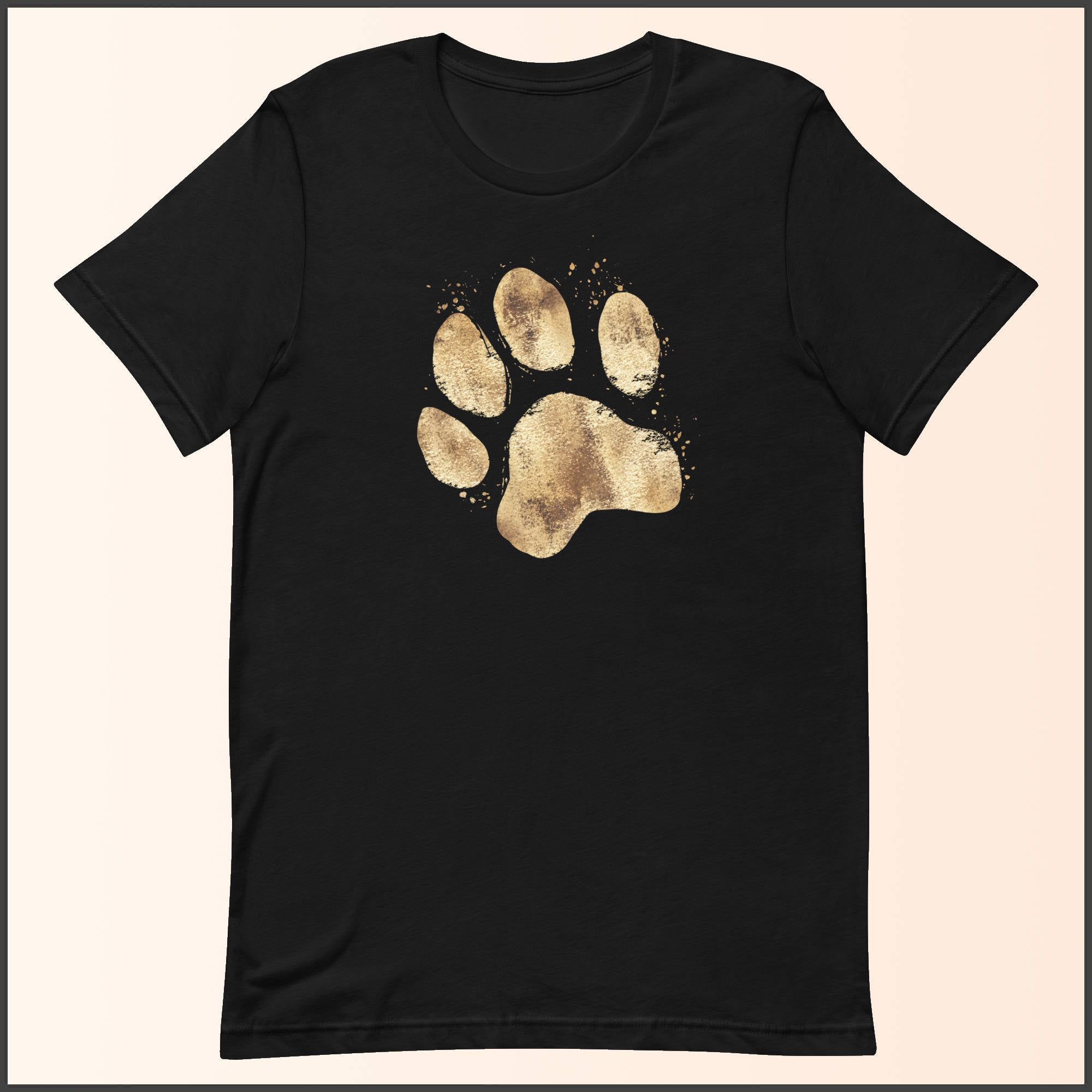 Gold Paw Print Unisex T-shirt
