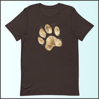 Gold Paw Print Unisex T-shirt