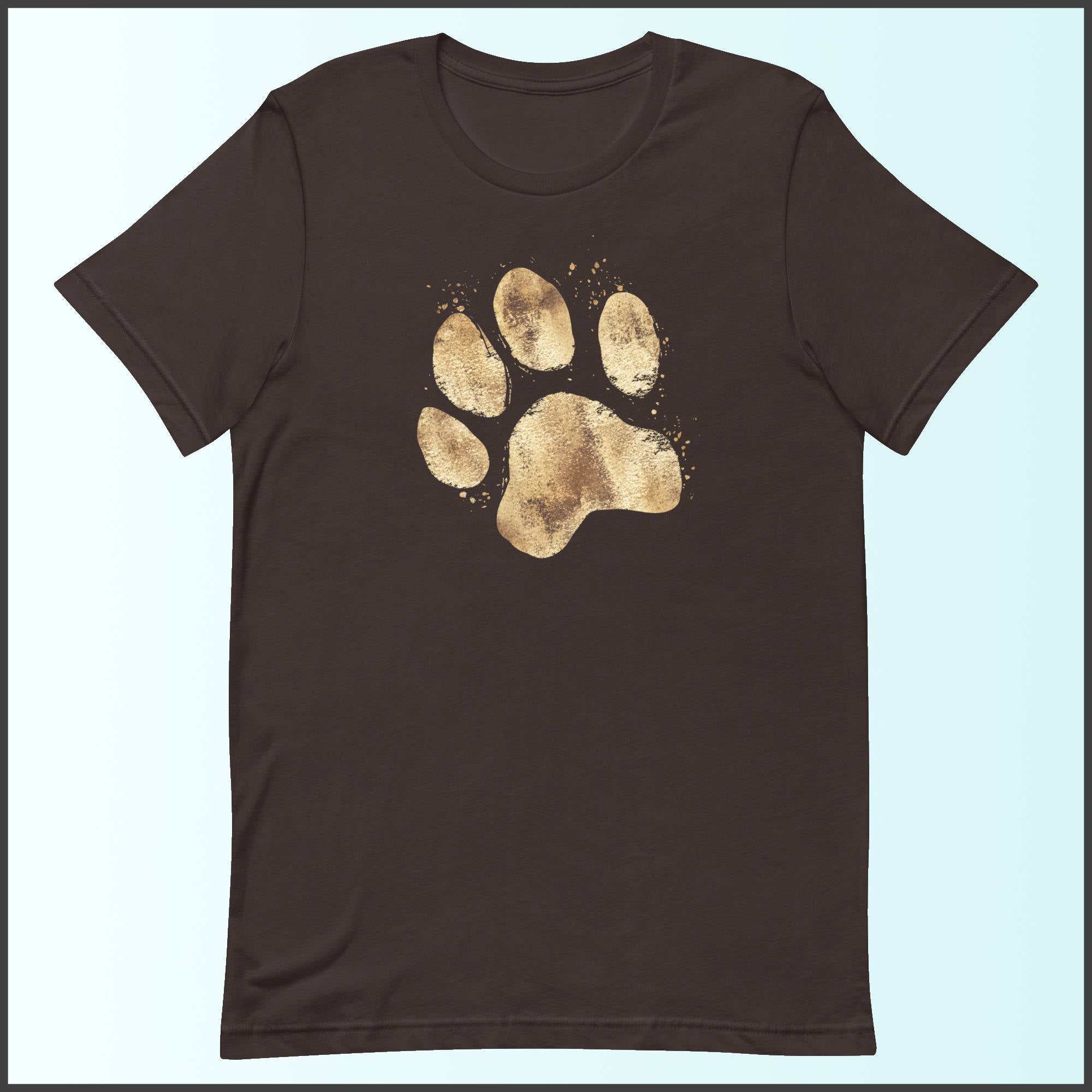 Gold Paw Print Unisex T-shirt