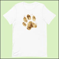 Gold Paw Print Unisex T-shirt