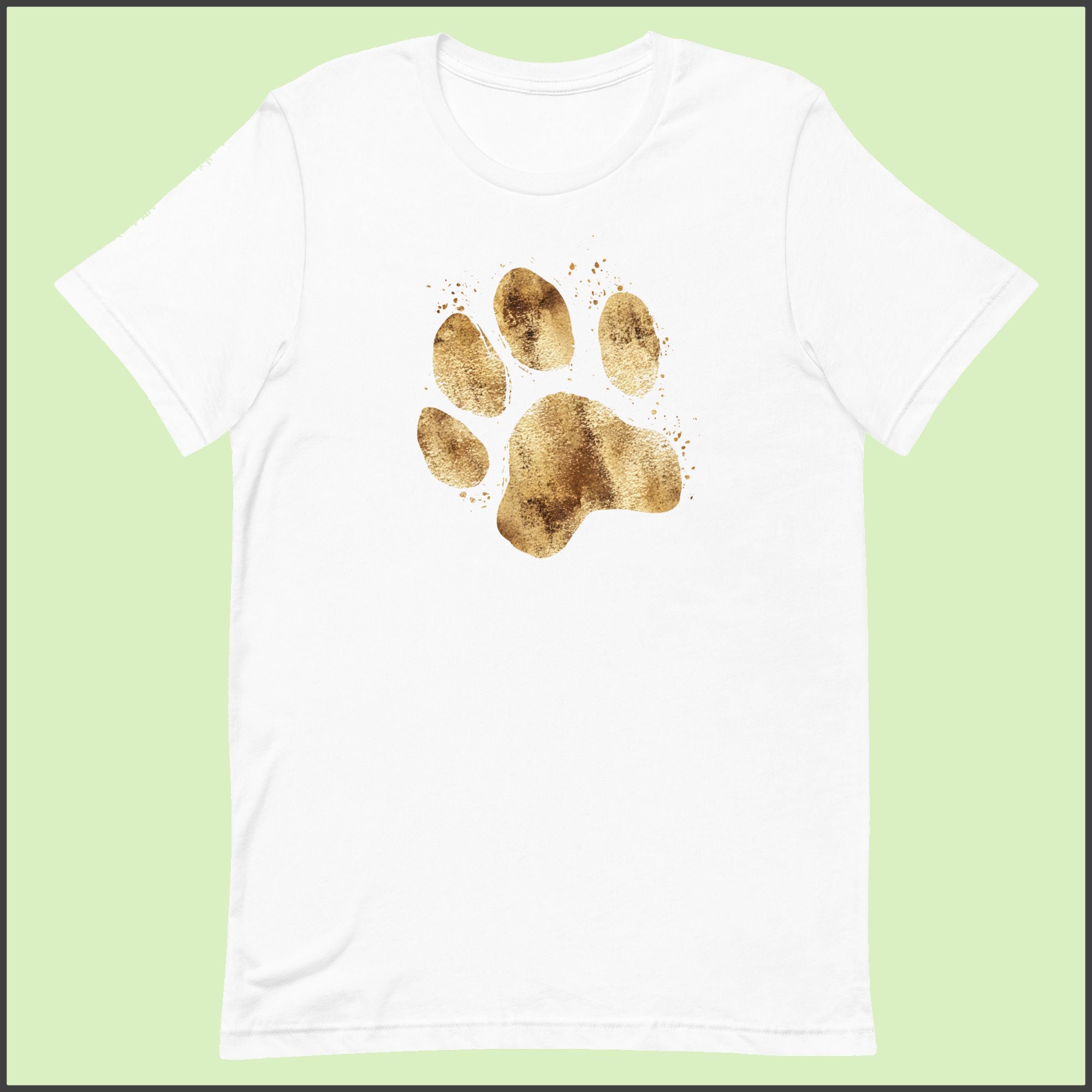 Gold Paw Print Unisex T-shirt