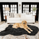 PupRug by Paw.com®  Faux Fur Orthopedic Dog Bed: Curve Midnight Black