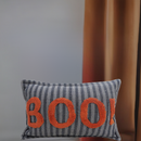 BOO Halloween Throw Pillow: 14" x 24"