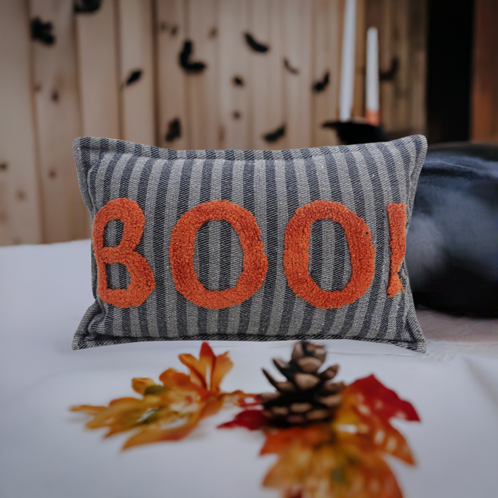 BOO Halloween Throw Pillow: 14" x 24"