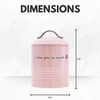 "I Love You So Much" Dog Treat Canister Gift Set – Pink & Blue