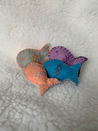 Fish Cat Toy with Organic Catnip