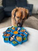 Mandala Slow Feeder Dog Bowl for Enrichment - 8" diameter x .75" deep