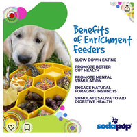 Honeycomb Slow Feeder Dog Bowl for Enrichment - 8" diameter x 2" deep