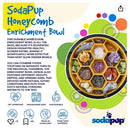Honeycomb Slow Feeder Dog Bowl for Enrichment - 8" diameter x 2" deep