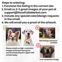 Custom Pet Wall Art Canvas in a Colorful, Modern Style