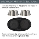 Stainless Steel Pet Bowls, Mat & Treat Canister Set | BREKX
