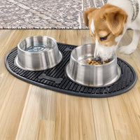 Ultimate Pet Parent Gift Set - Premium Air Tight Treat Canister + Dog Bowls with No Slip Mat + Set of 3 Dog Toys + Large Steel Dog Toy Bin | BREKX